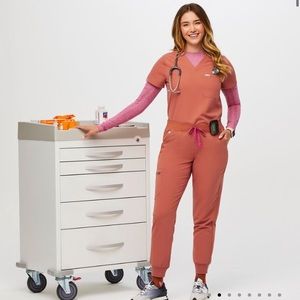 Figs terracotta scrub set XS/S